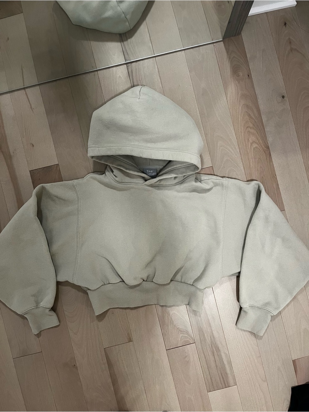 TNA CozyAF Fleece Hoodie in Sage green